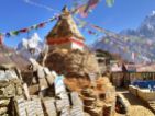 Stupa and prayer flags