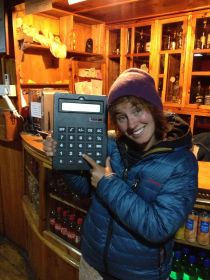 We were ridiculously pleased with this mammoth calculator!